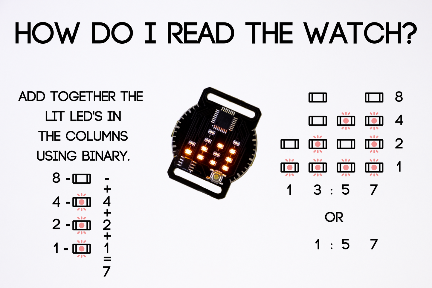 PCB Binary Watch (FREE SHIPPING)